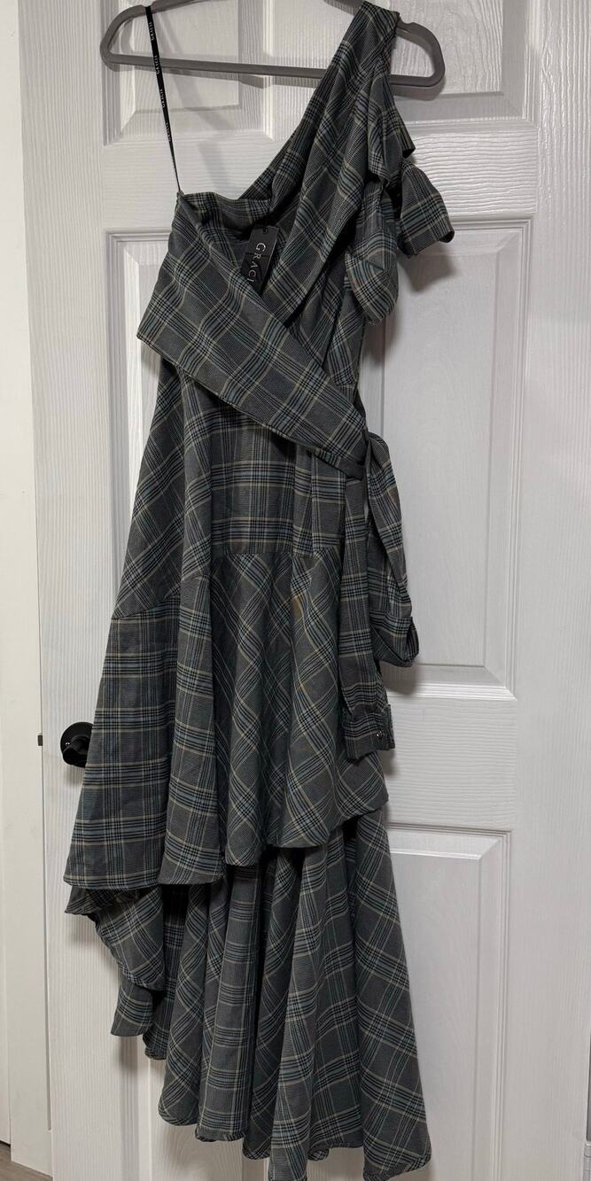 Gracia New Women's Checkered Couture Limited Edition Dress Size Medium
